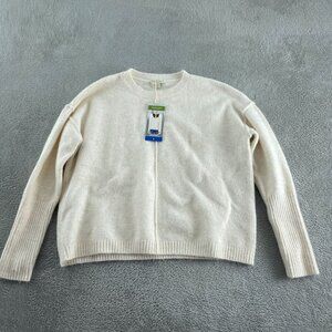 Soft Cozy Crewneck Sweater L/G Legendary Outfitters Beige Blend NWT 0297